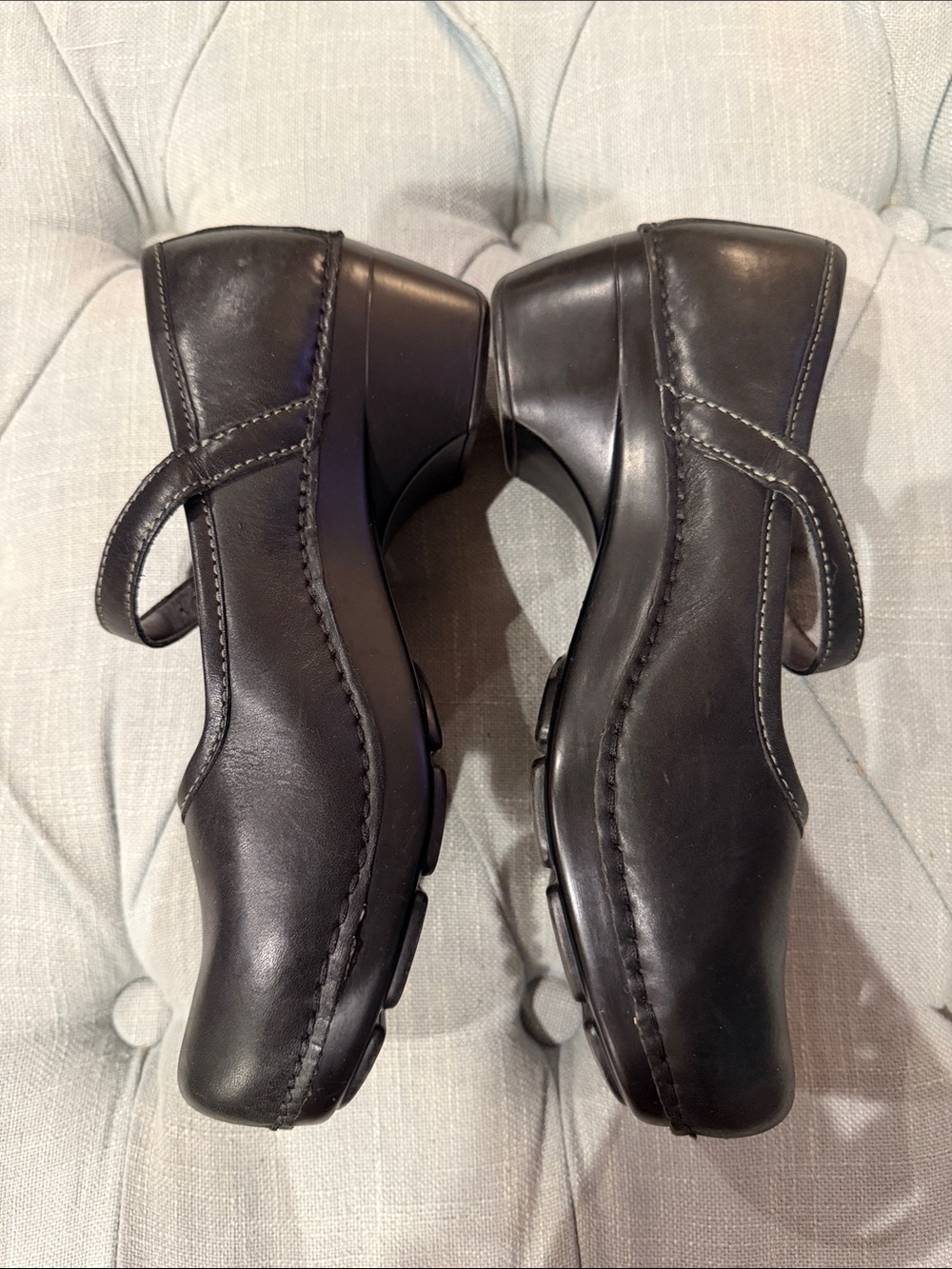 Dansko Black Girls' Mary Jane Dress Shoes with Embroidered Detail - Picture 2 of 6